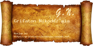 Grifaton Nikodémia névjegykártya